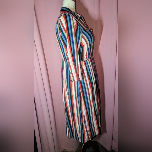 Torrid Challis Striped Button Down Shirt Dress 1x(14-16) - Picture 2 of 12